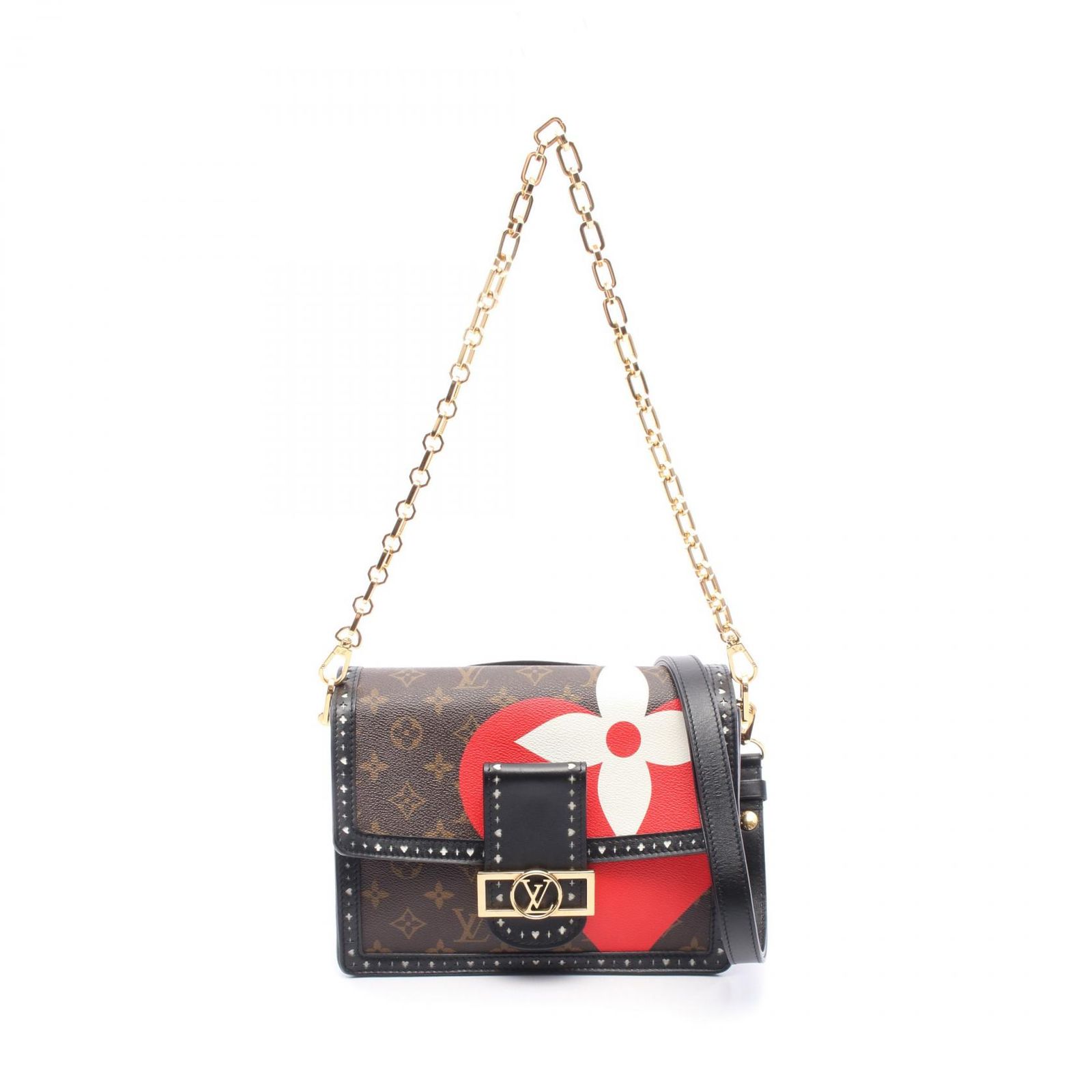 ルイ・ヴィトン LOUIS VUITTON ショルダーバッグ ドーフィーヌMM M57448 PVCコーティングキャンバス レザー ドーフィーヌMM レディース Used A