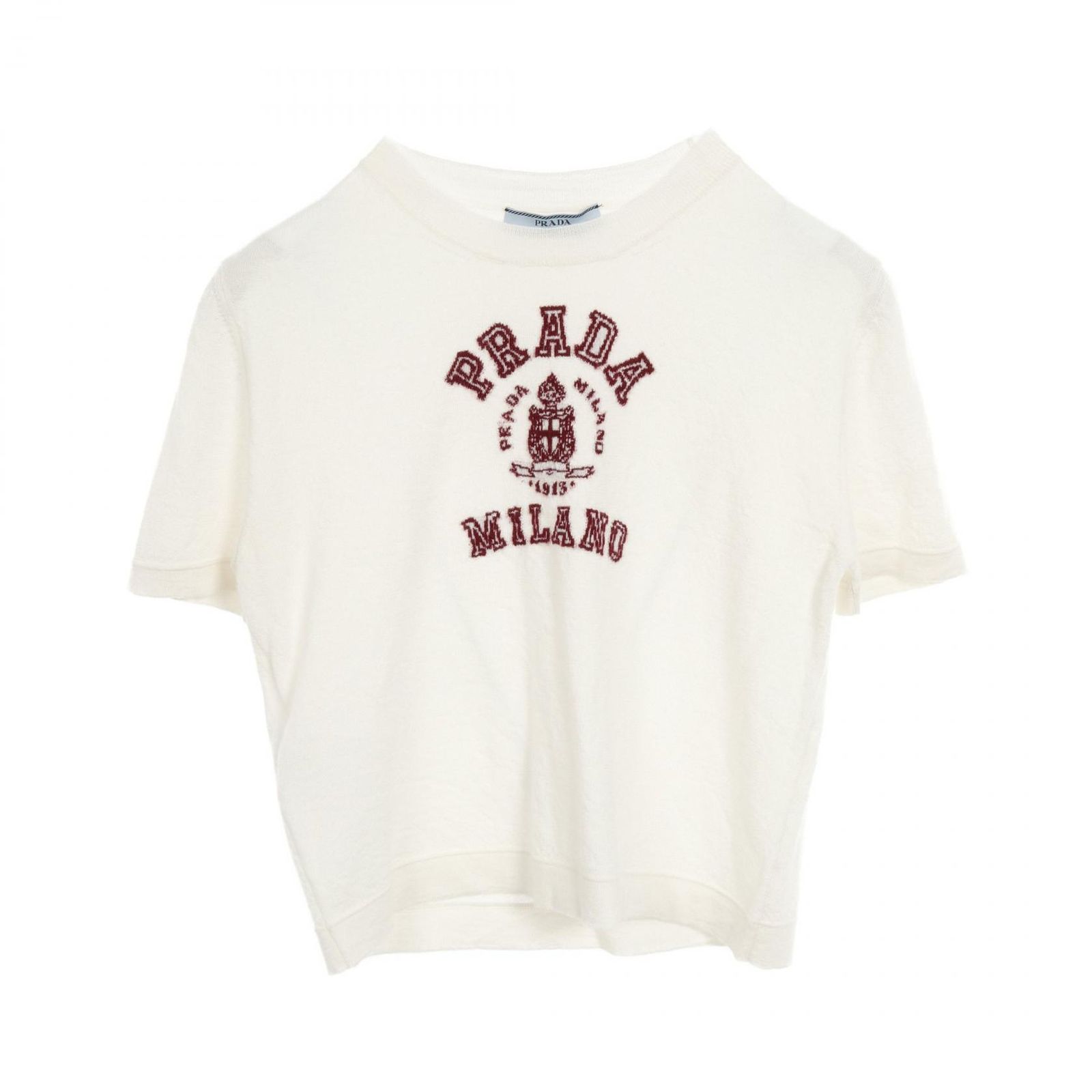 プラダ PRADA ニット カシミヤ インターシャ Tシャツ カシミヤ セーター レディース Used A