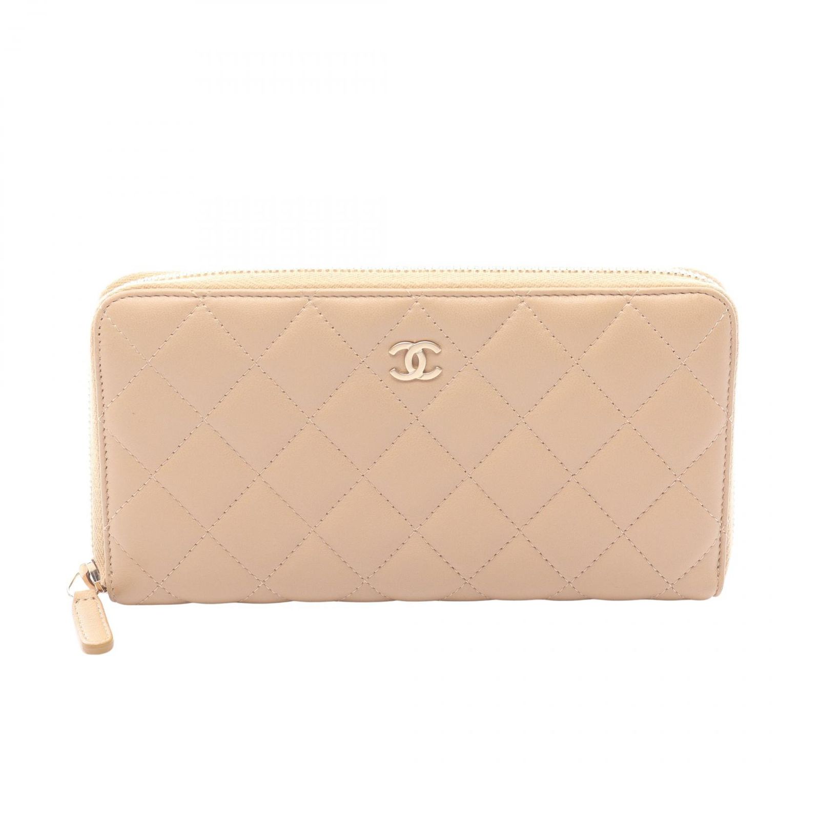シャネル CHANEL ラウンド長財布 マトラッセ A50097 ベージュ