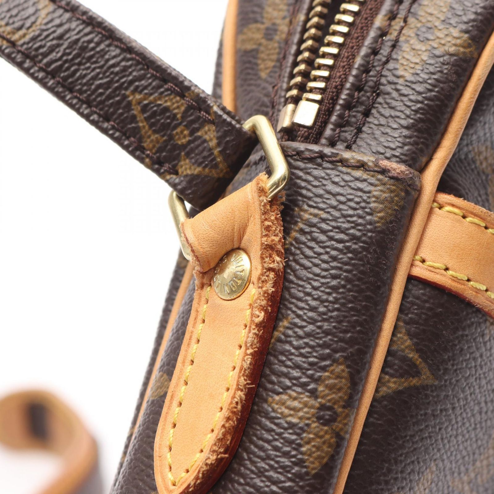 ルイ・ヴィトン LOUIS VUITTON ダヌーブ モノグラム ショルダーバッグ バッグ PVCコーティングキャンバス レザー レディース ブラウン系 M45266 【中古】 LOUIS VUITTON（ルイ・ヴィトン） ダヌーブ モノグラム ショルダー