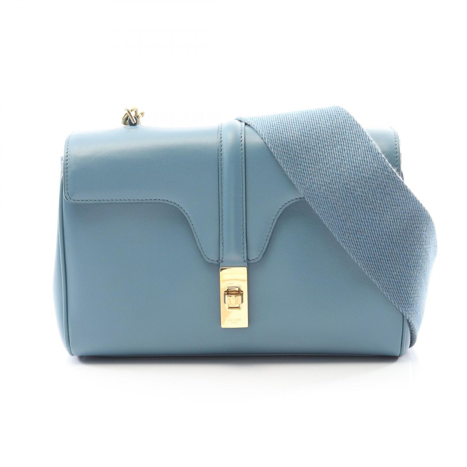 セリーヌ CELINE ショルダーバッグ ティーンソフト16 196853 ブルー レザー ティーン ソフト16 レディース Used A