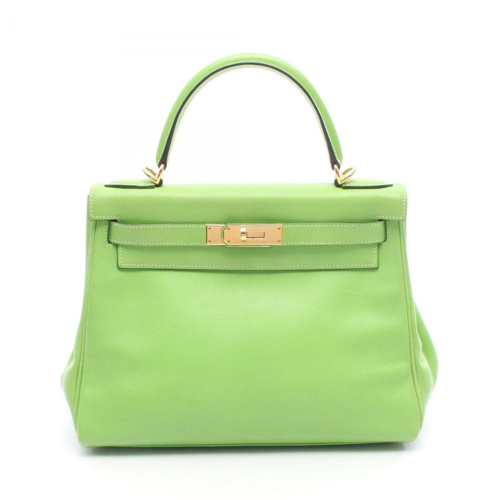 エルメス HERMES ハンドバッグ ケリー28 アップルグリーン その他 ケリー28 アップルグリーン レディース Used B