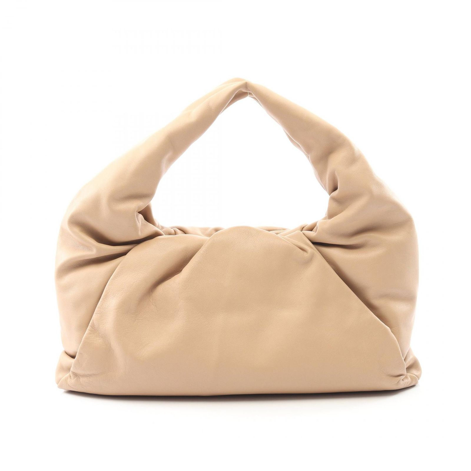 ボッテガヴェネタ BOTTEGA VENETA ハンドバッグ ザ ショルダーポーチ ベージュ レザー ザ ショルダーポーチ レディース Used A