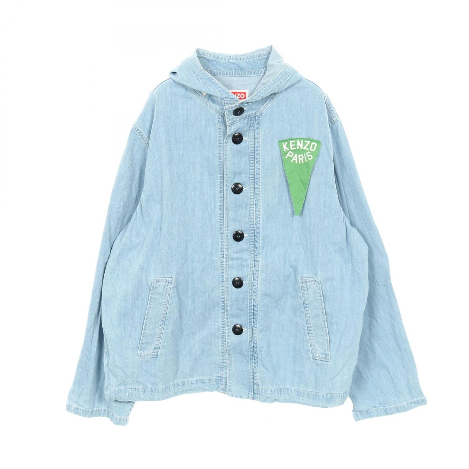 ケンゾー KENZO デニムジャケット SAILOR DENIM PARKA ライトブルー その他 デニムパーカー メンズ Used A