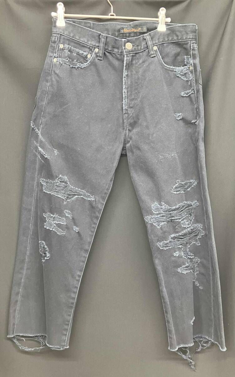 05SS archive UNDERCOVER ジーンズ But Beautiful 11期 58DENIM カットオフ 5S29-P1 サイズ1 ブラック アンダーカバー