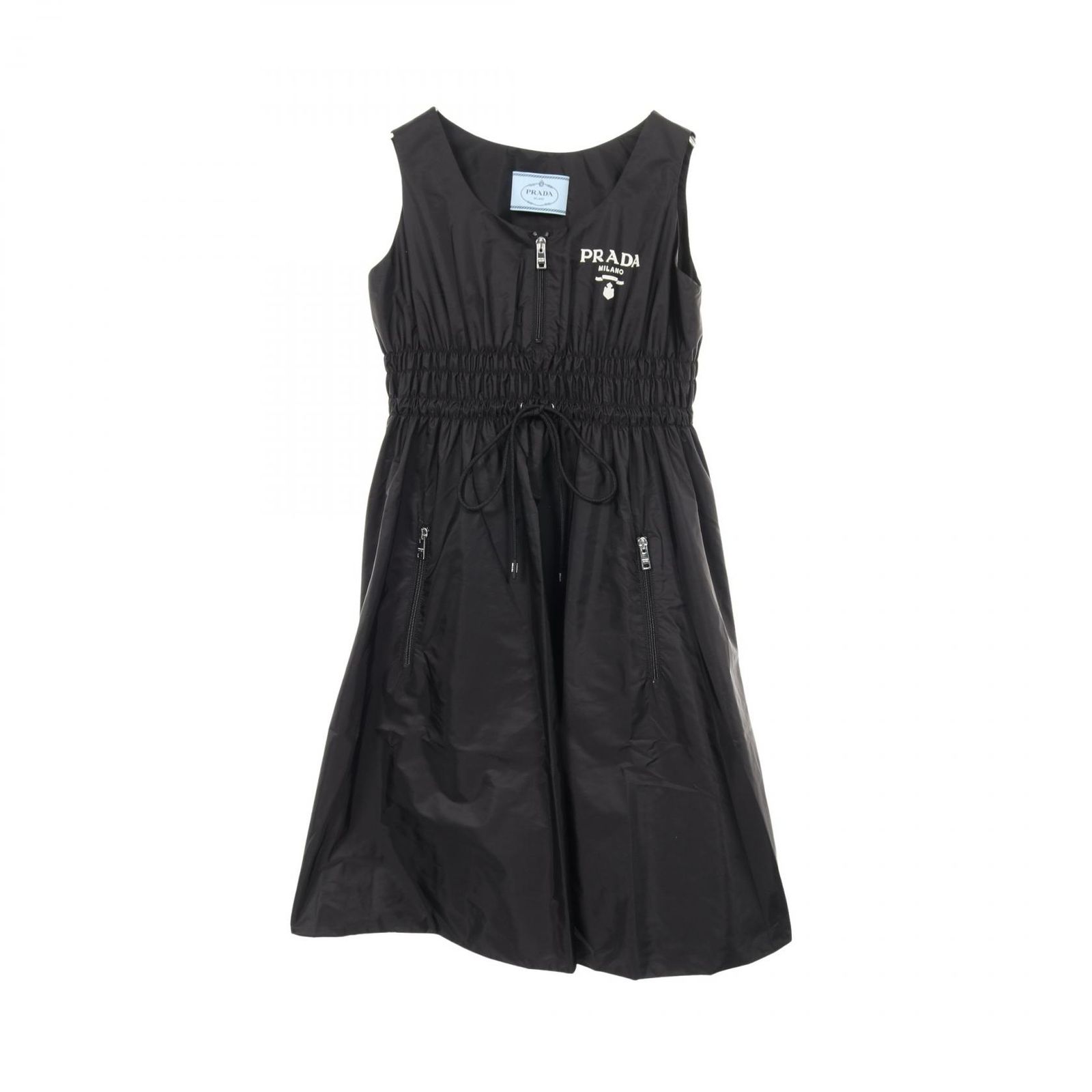 プラダ PRADA ワンピース Re-Nylon ブラック ナイロン Re-Nylon ノースリーブワンピース ブラック 230698 レディース Used A