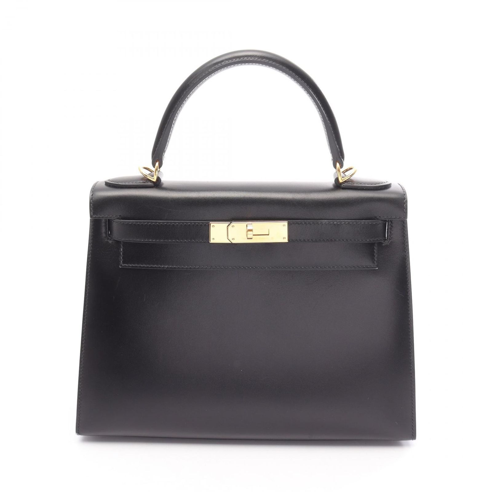 エルメス HERMES ハンドバッグ ケリー28 001848CC ブラック カーフ（牛革） ケリー28 ブラック レディース Used A