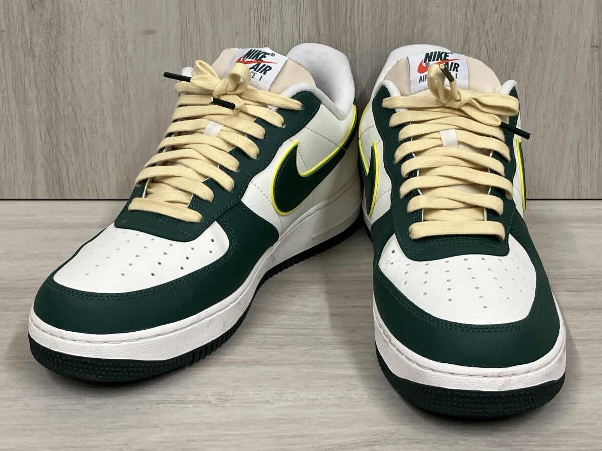 NIKE エア フォース 1 07 LV8 スニーカー 29cm グリーン×ホワイト FD0341ｰ133