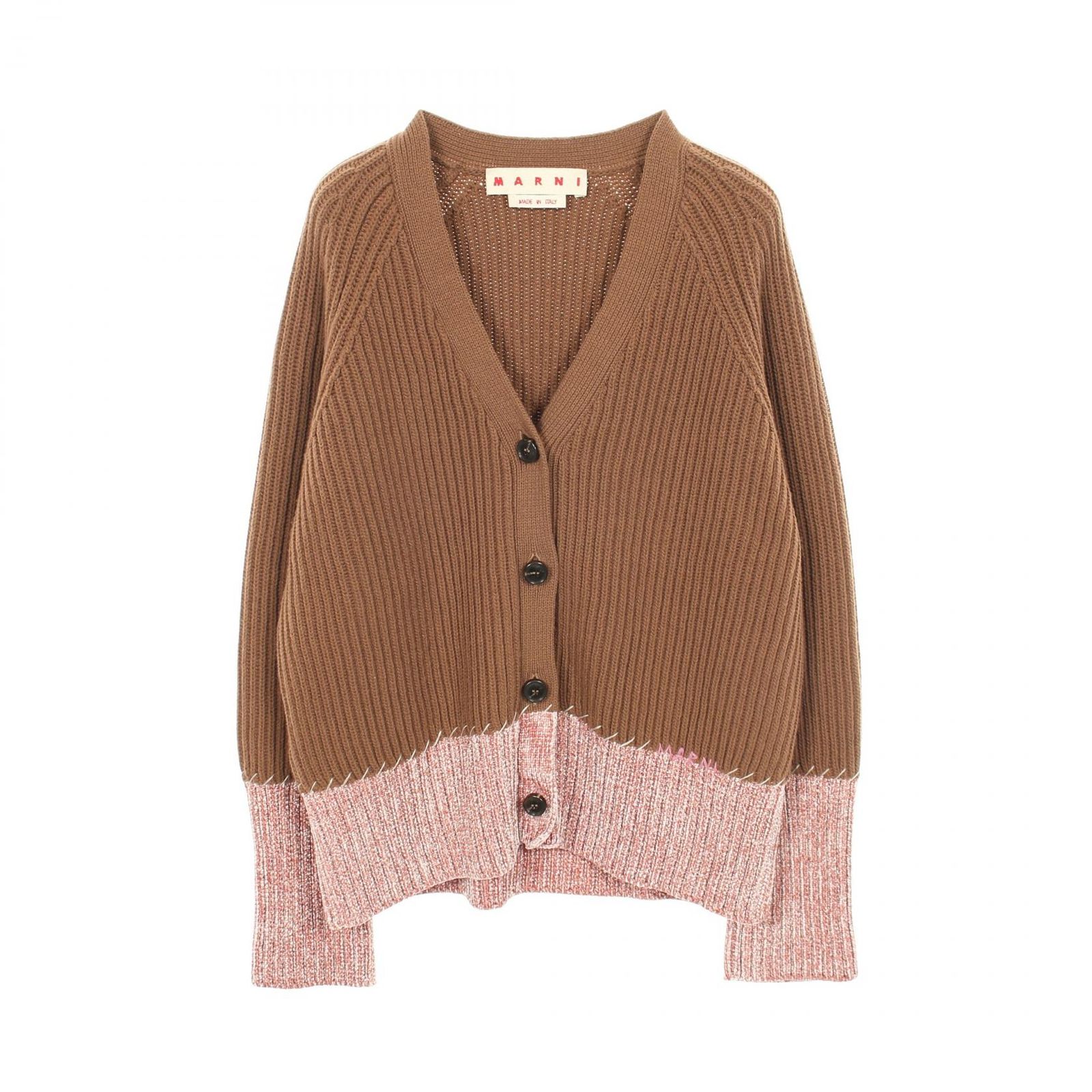 マルニ MARNI カーディガン ブラウン ウール カーディガン レディース Used A
