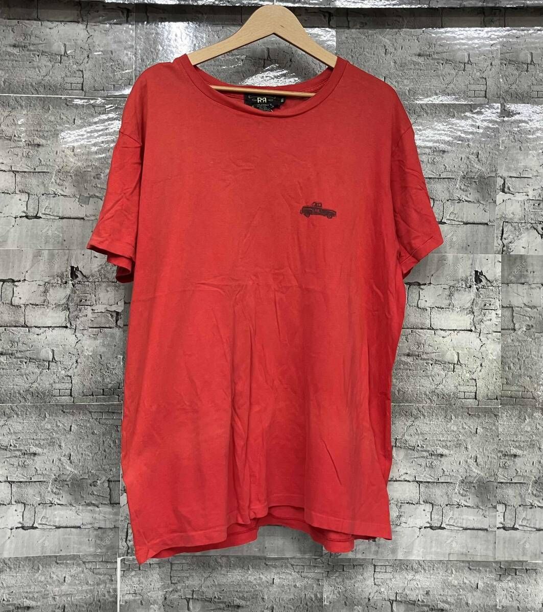 RRL RALPH LAUREN 三ツ星 USA製 RRL トラック 半袖シャツ サイズXL レッド