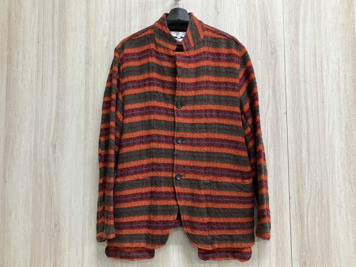 COMME des GARCONS コムデギャルソン カーディガン Mサイズ オレンジ/グリーン
