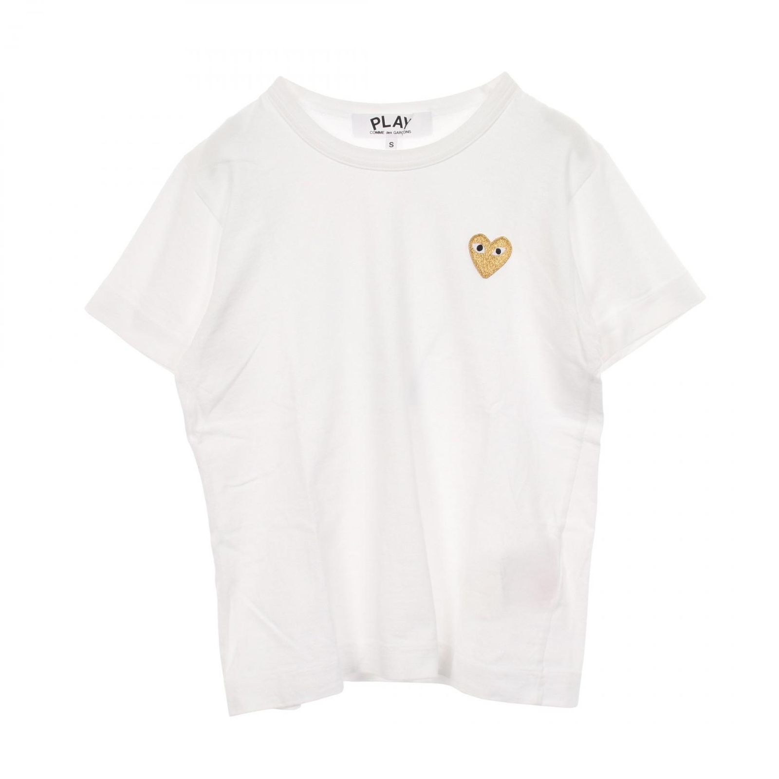 プレイコムデギャルソン PLAY COMME des GARCONS 半袖Tシャツ ハートロゴ コットン カットソー レディース Used B