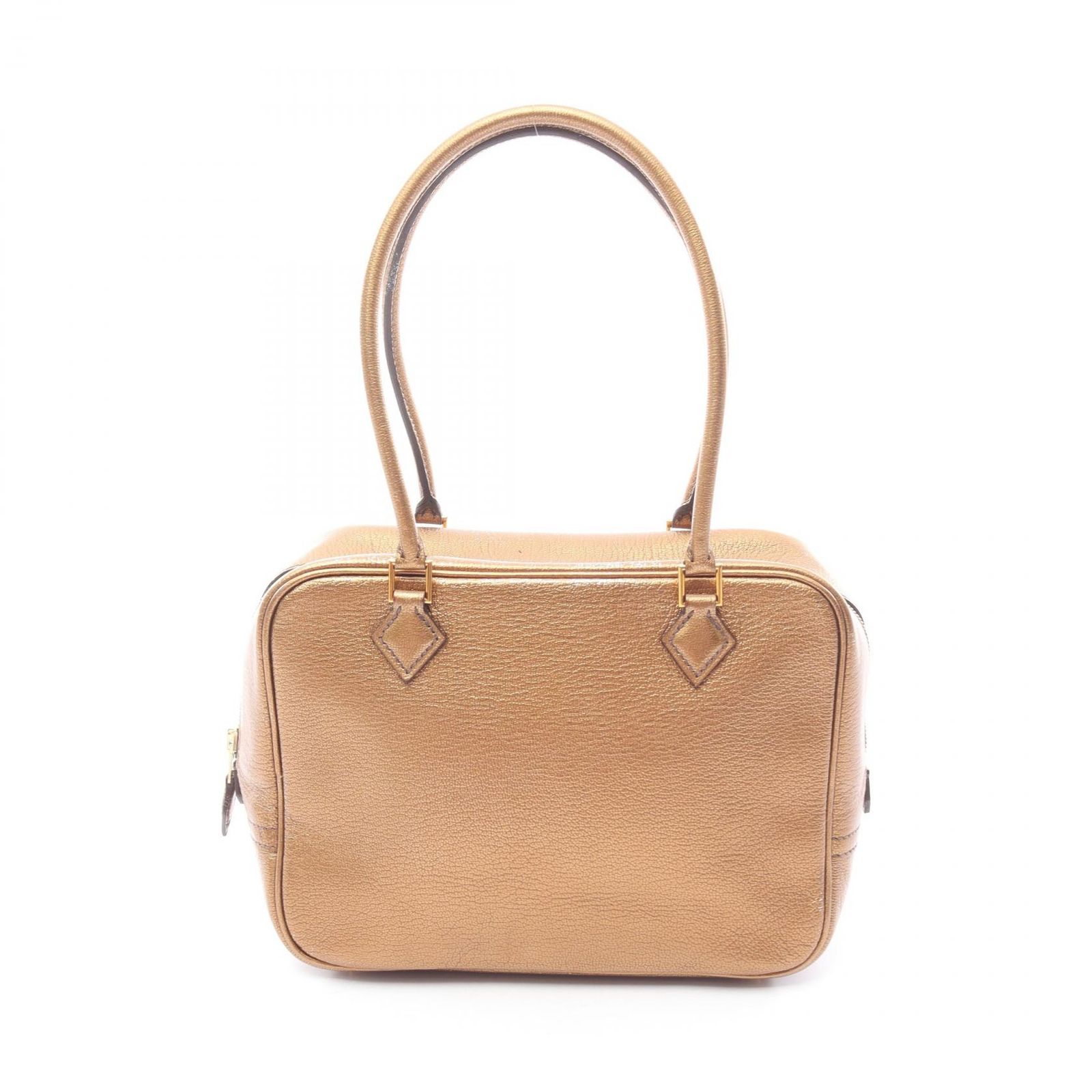 エルメス HERMES ハンドバッグ ミニプリュム20 メタリックブロンズ その他 プリュム ミニ メタリックブロンズ レディース Used A