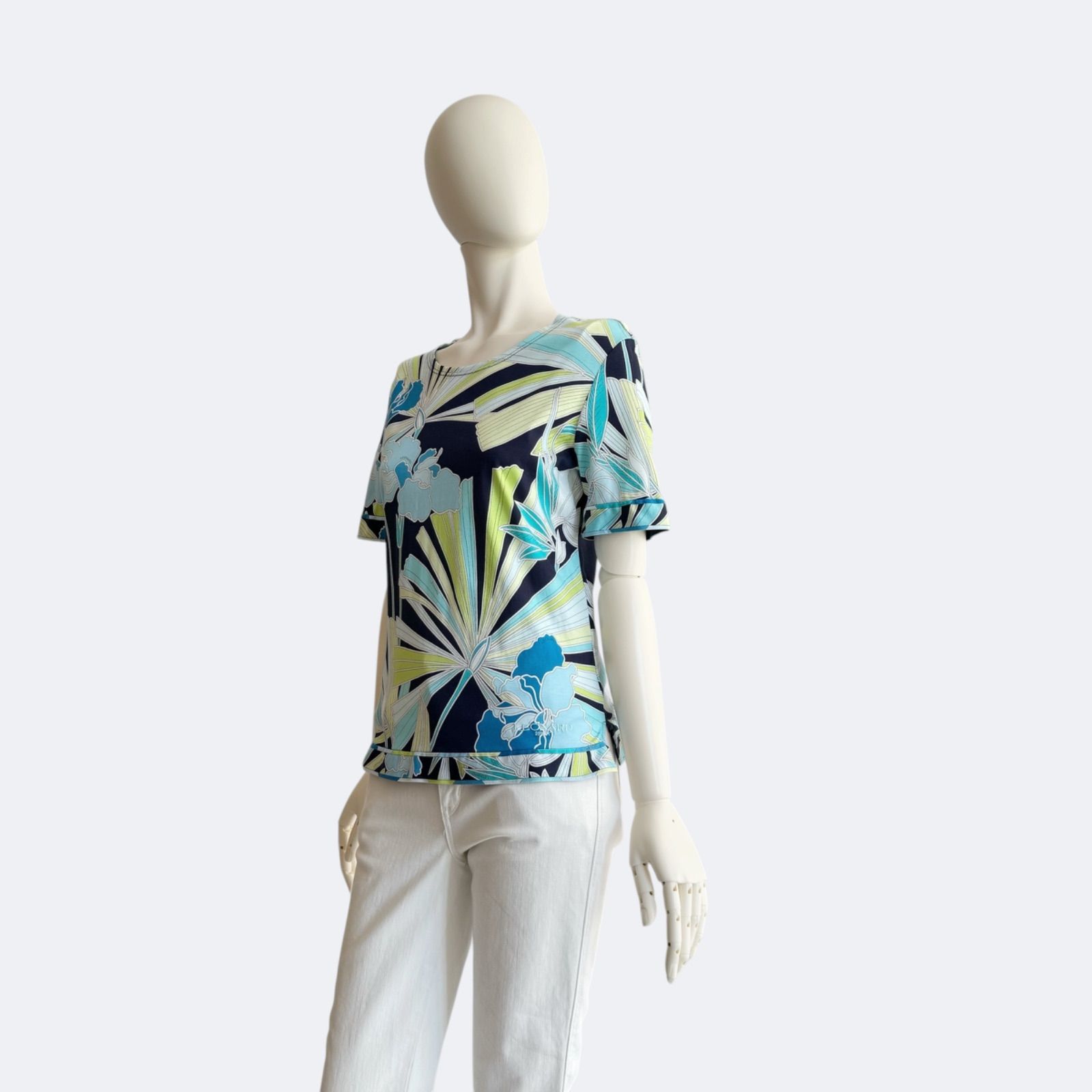 LEONARD SPORT カットソー LEONARD SPORT レオナールスポーツ 花柄 半袖カットソー Tシャツ