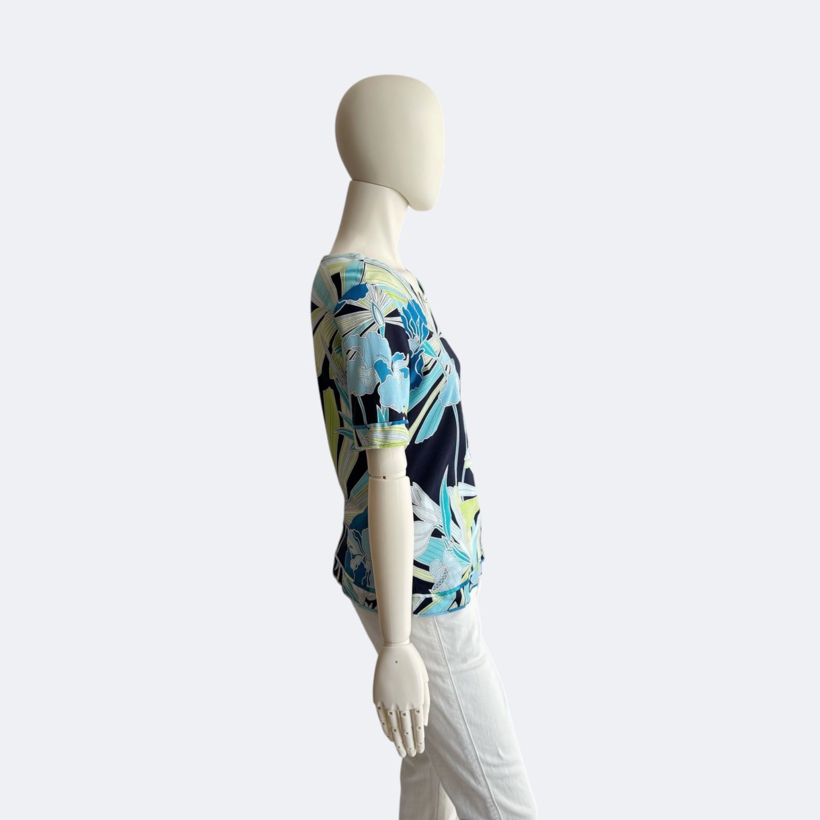 LEONARD SPORT レオナールスポーツ 花柄 半袖カットソー Tシャツ