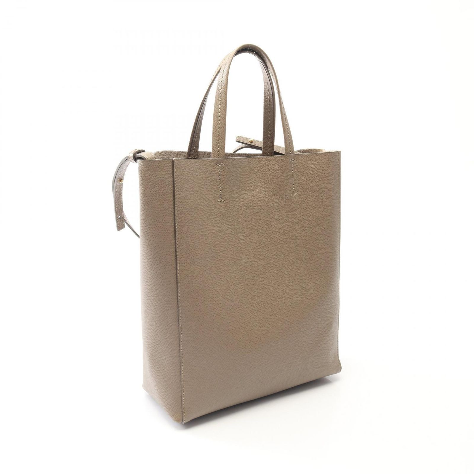 セリーヌ CELINE トートバッグ バーティカル スモール カバ 189813 グレージュ レザー カバ スモール レディース Used A