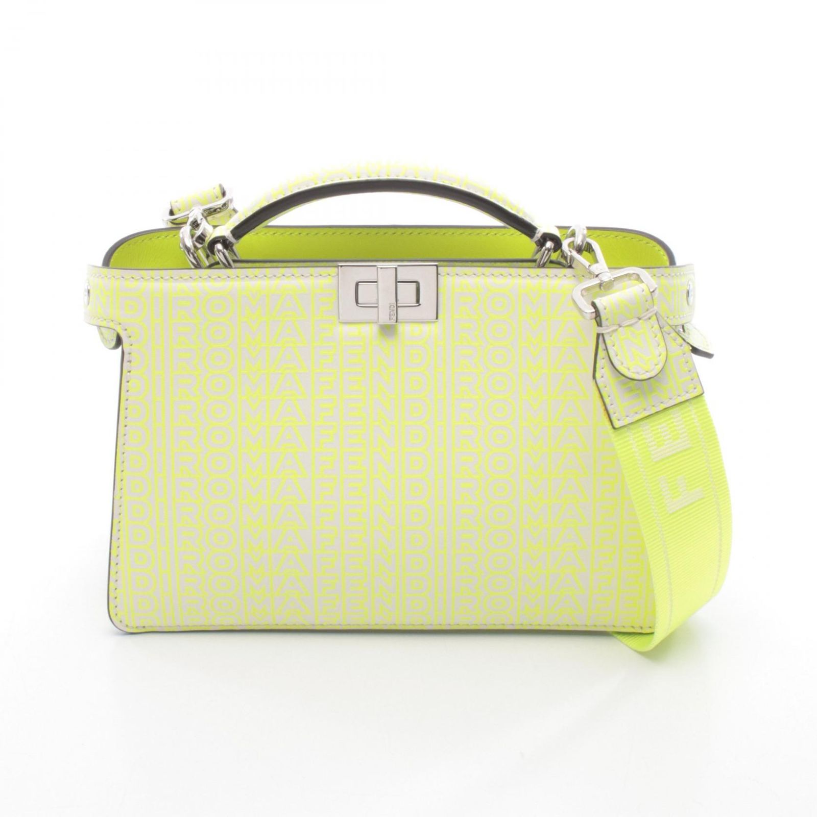 フェンディ FENDI ハンドバッグ FENDI × MARC JACOBS ピーカブー ISeeU アイシーユー エックスクロス 7VA582 ホワイト/ネオンイエロー レザー ピーカブー ISeeU エックスクロス