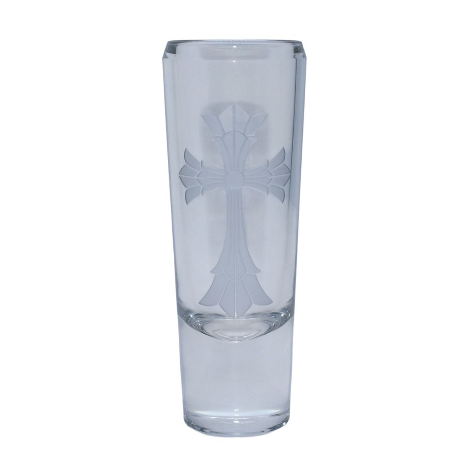 極美品 CHROME HEARTS クロムハーツ × Baccarat バカラ クロスモチーフ ガラス花瓶 クリア 中古 4a002320