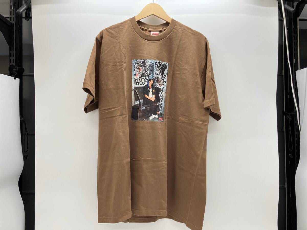 夏 Supreme Lady Pink シュプリーム レディー ピンク クルーネック 半袖Tシャツ フォト ブラウン コットン L