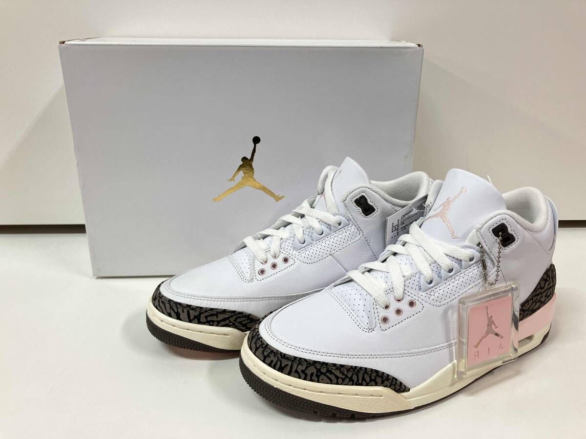 NIKE WMNS AIR JORDAN3 RETRO CK9246-102 スニーカー 27.5cm US10.5 UK8 ホワイト タグ付き 箱あり