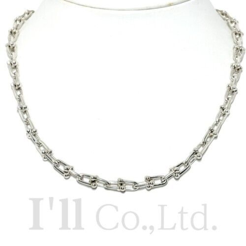 Tiffany&Co. ティファニー ハードウェア スモール リンク ネックレス 60153093 Ag925 シルバー ブランドジュエリー アクセサリー ペンダント リンクチェーン シルバー925 SV925【中古】【85940】