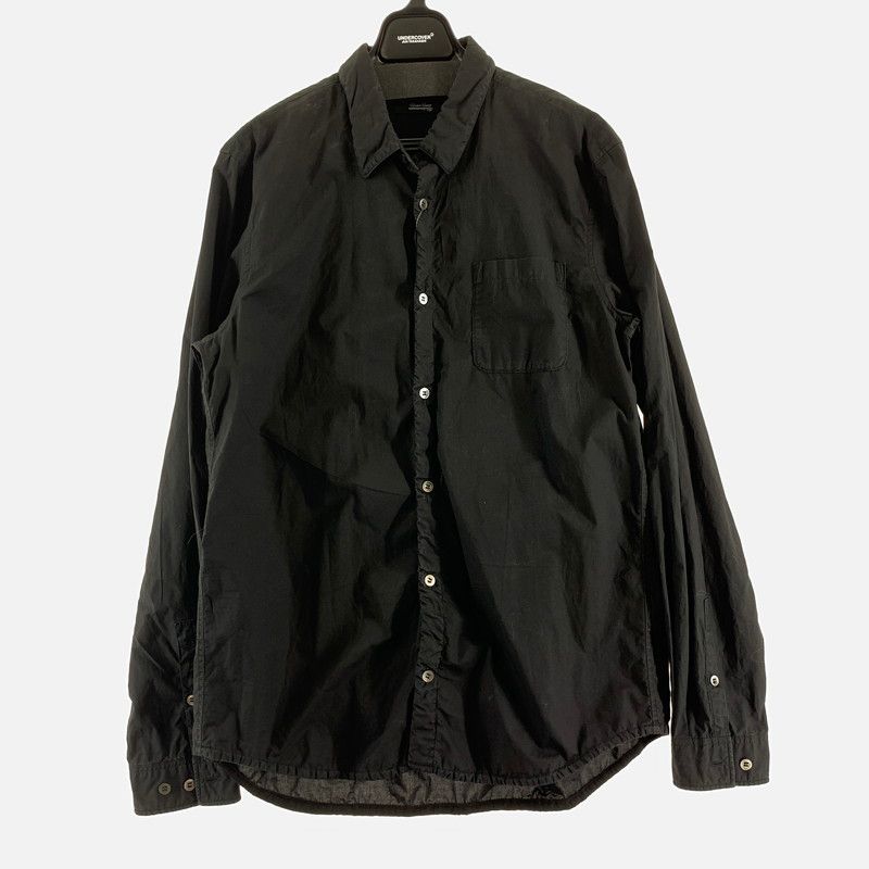 【中古品】 UNDERCOVER アンダーカバー UCA4402 長袖シャツ ブラック メンズ 3サイズ 毛の付着・白いスレあり 【140-260512-io-12-fuzh】