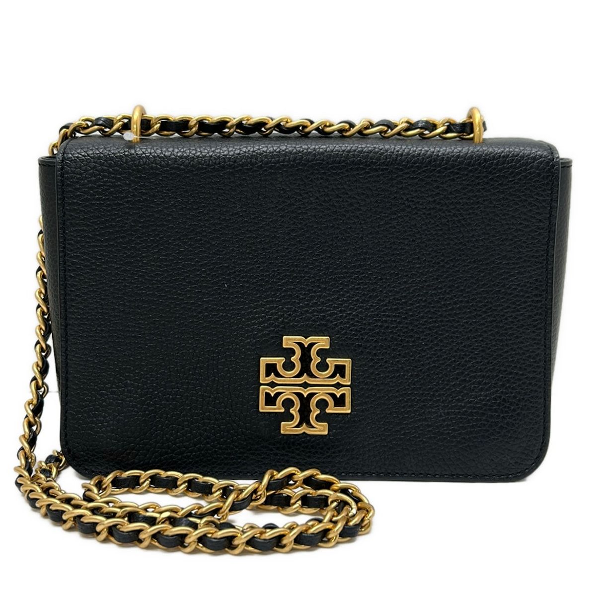 TORY BURCH(トリーバーチ) ショルダーバッグ美品 - 黒×ゴールド チェーンショルダー レザー 12,012円