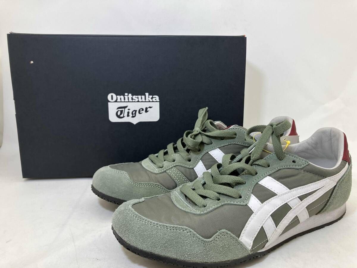 Onitsuka Tiger SERRANO BURNT OLIVE/WHITE オニツカタイガー セラーノ ローカットスニーカー レディースシューズ 26.5cm 1183A744
