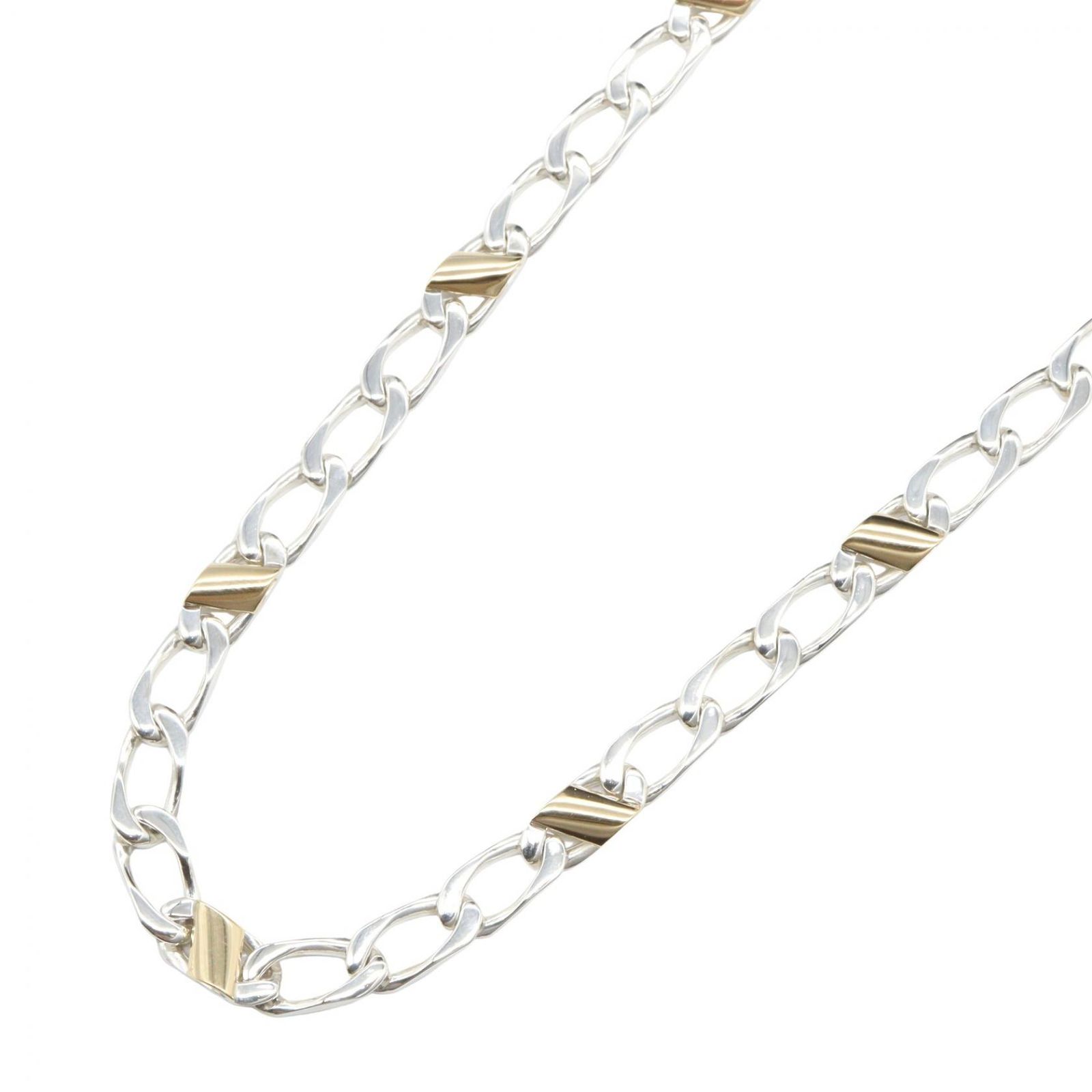 ティファニー TIFFANY&CO ネックレス ネックレス 首回41㎝ シルバー925 K18(イエローゴールド) ネックレス レディース Used A