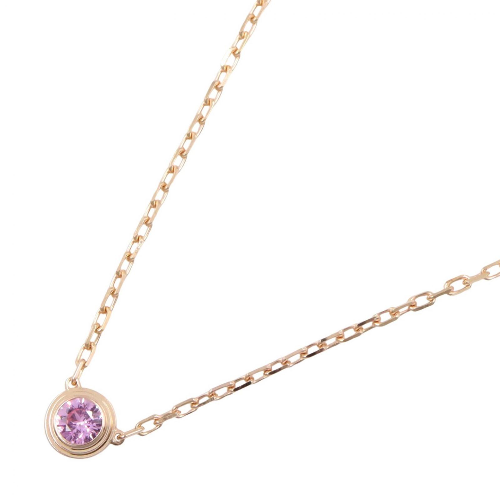 カルティエ CARTIER ネックレス ダムール ネックレス ピンクサファイア 首回38/41㎝ K18PG（ピンクゴールド） ダムール ネックレス ピンクサファイア レディース