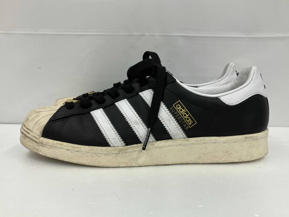 adidas×A BATHING APE アディダス×ア ベイシングエイプ SUPERSTAR スーパースター IF2385 スニーカー 26.5 ブラック ホワイト 通年