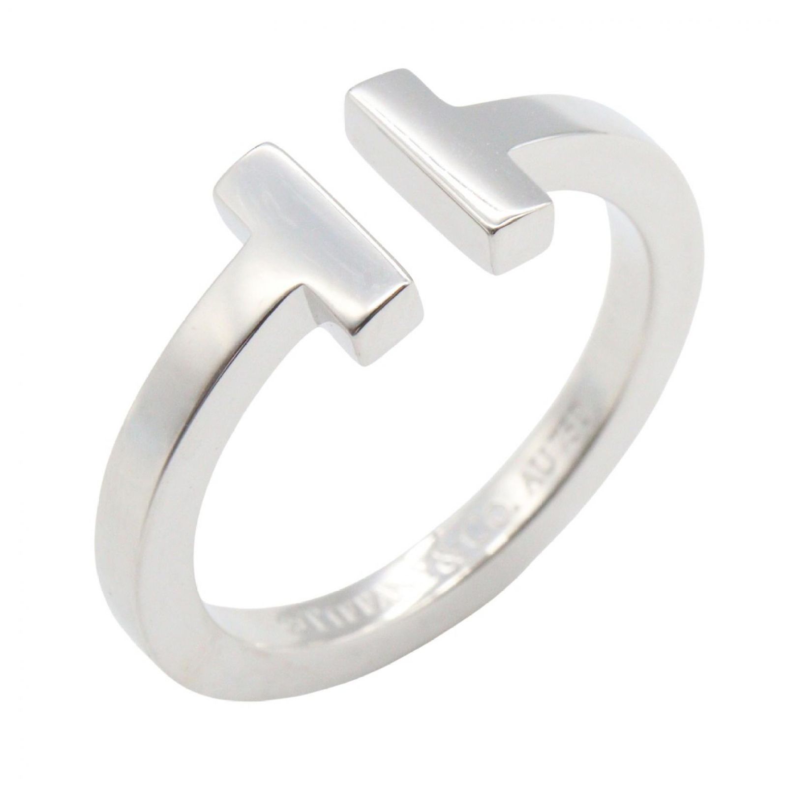 ティファニー TIFFANY&CO リング・指輪 Tスクエア リング K18WG(ホワイトゴールド) Tスクエア リング ユニセックス Used A