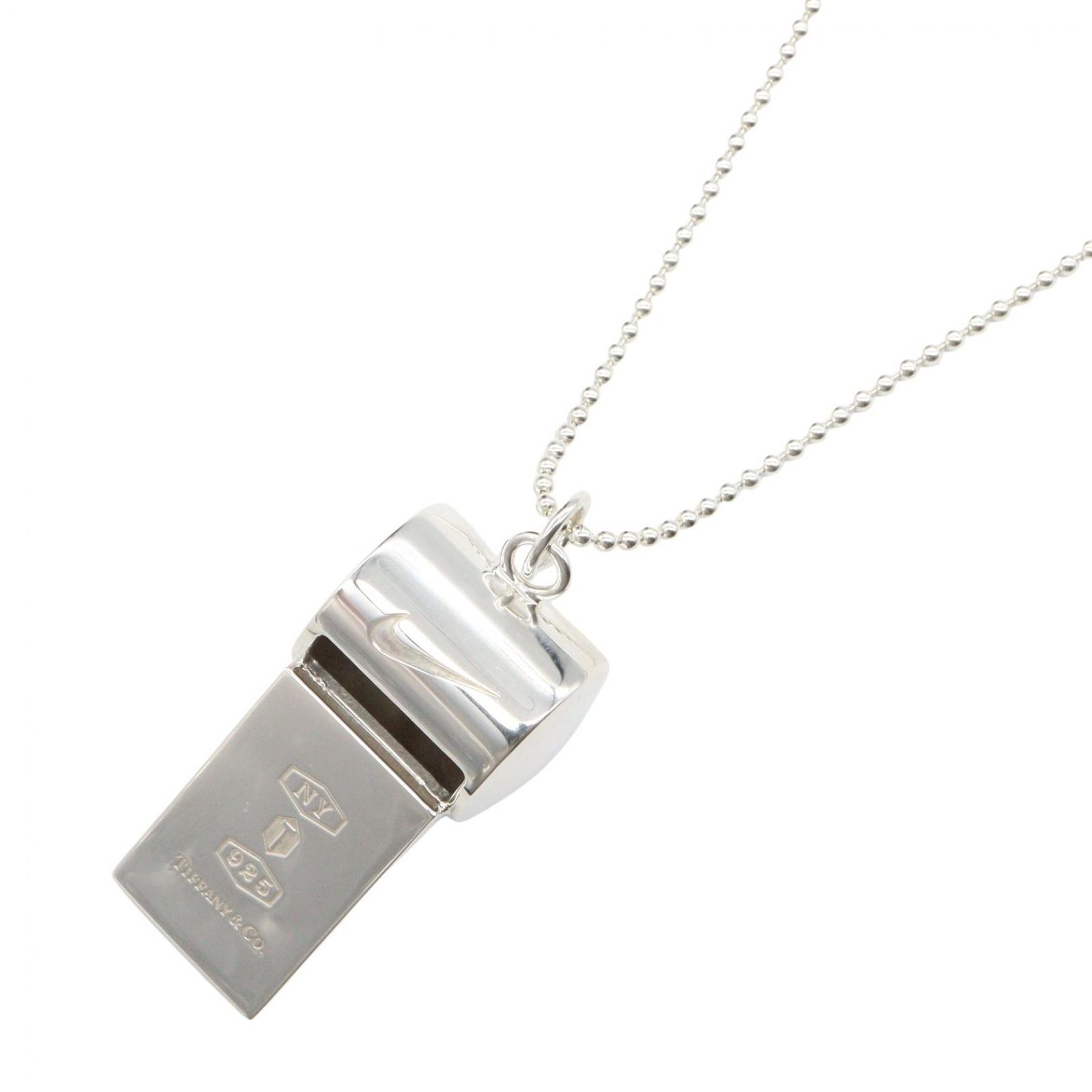 ティファニー TIFFANY＆CO ネックレス Tiffany&NIKE ホイッスルネックレス 60041890 首回り81㎝ シルバー925 Tiffany&NIKE ホイッスルネックレス ユニセックス Used A