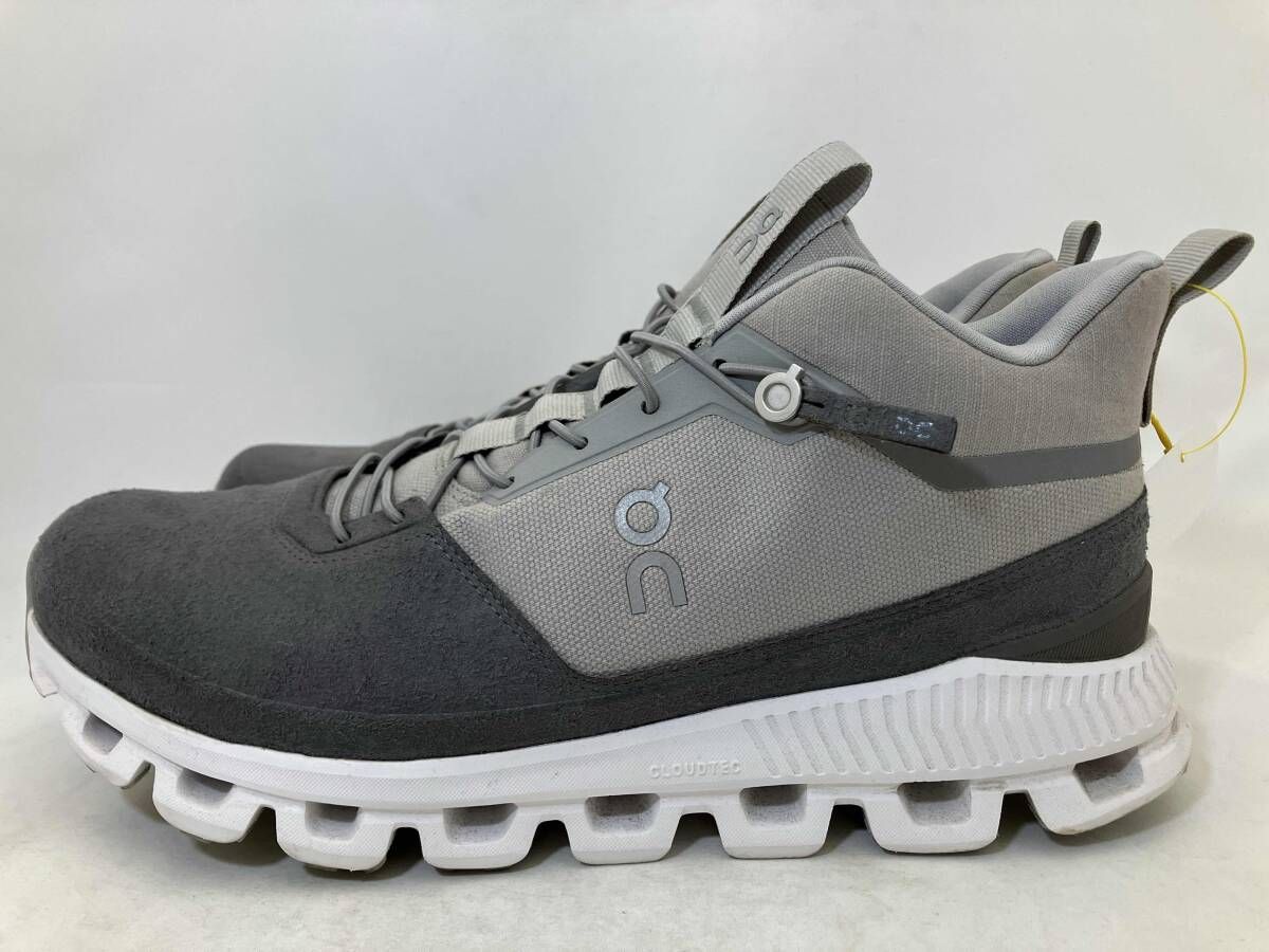 On オン Cloud Hi クラウドハイ HELION ハイカットスニーカー メンズシューズ グレー サイズUS M9.5 ベトナム製