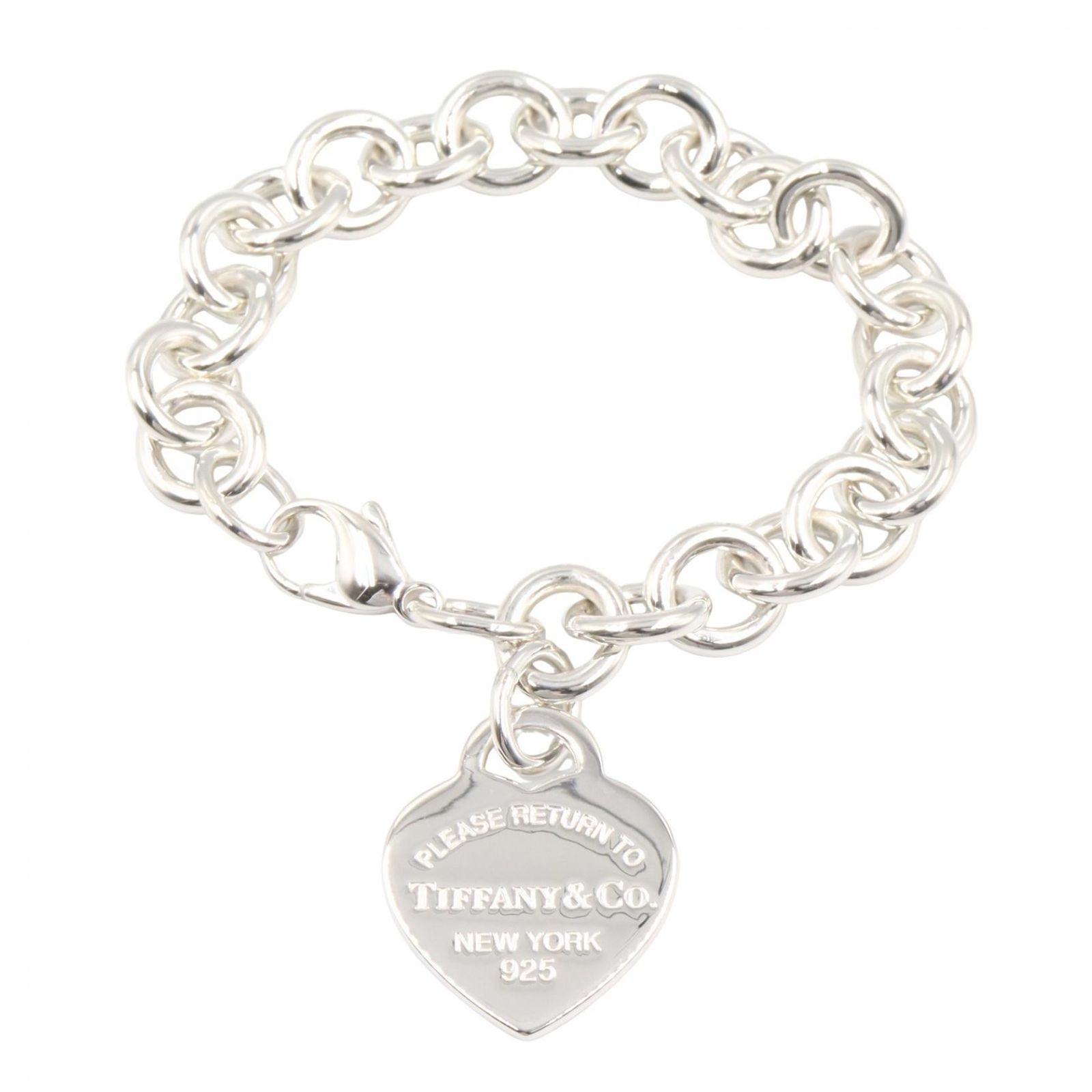 ティファニー TIFFANY＆CO ブレスレット リターントゥハート ブレスレット 腕回15㎝ シルバー925 リターントゥハート ブレスレット レディース Used A
