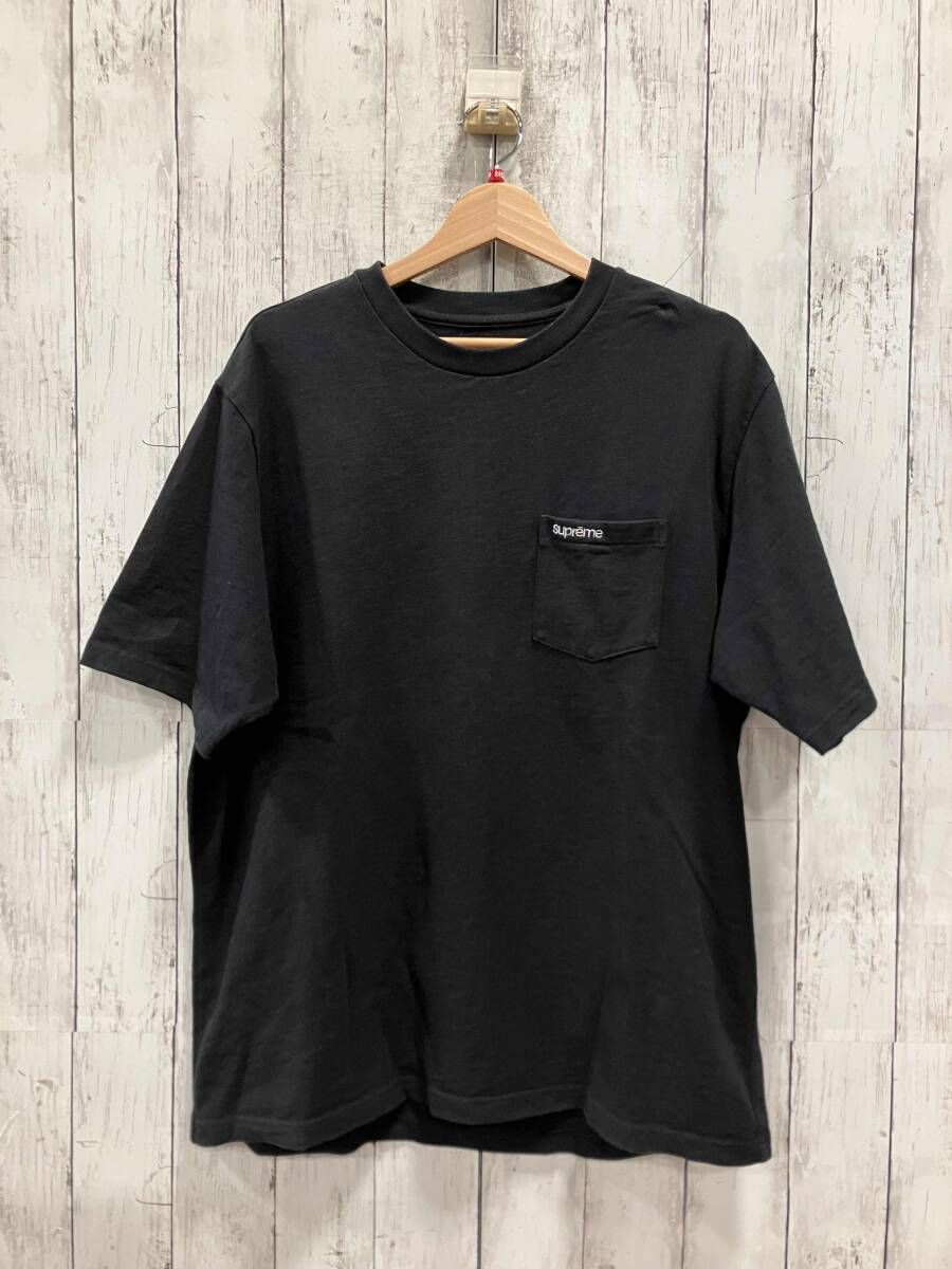 supreme シュプリーム 半袖Tシャツ 24SS small pocket tee ブラック ヨレ 袋 スモールポケットTシャツ