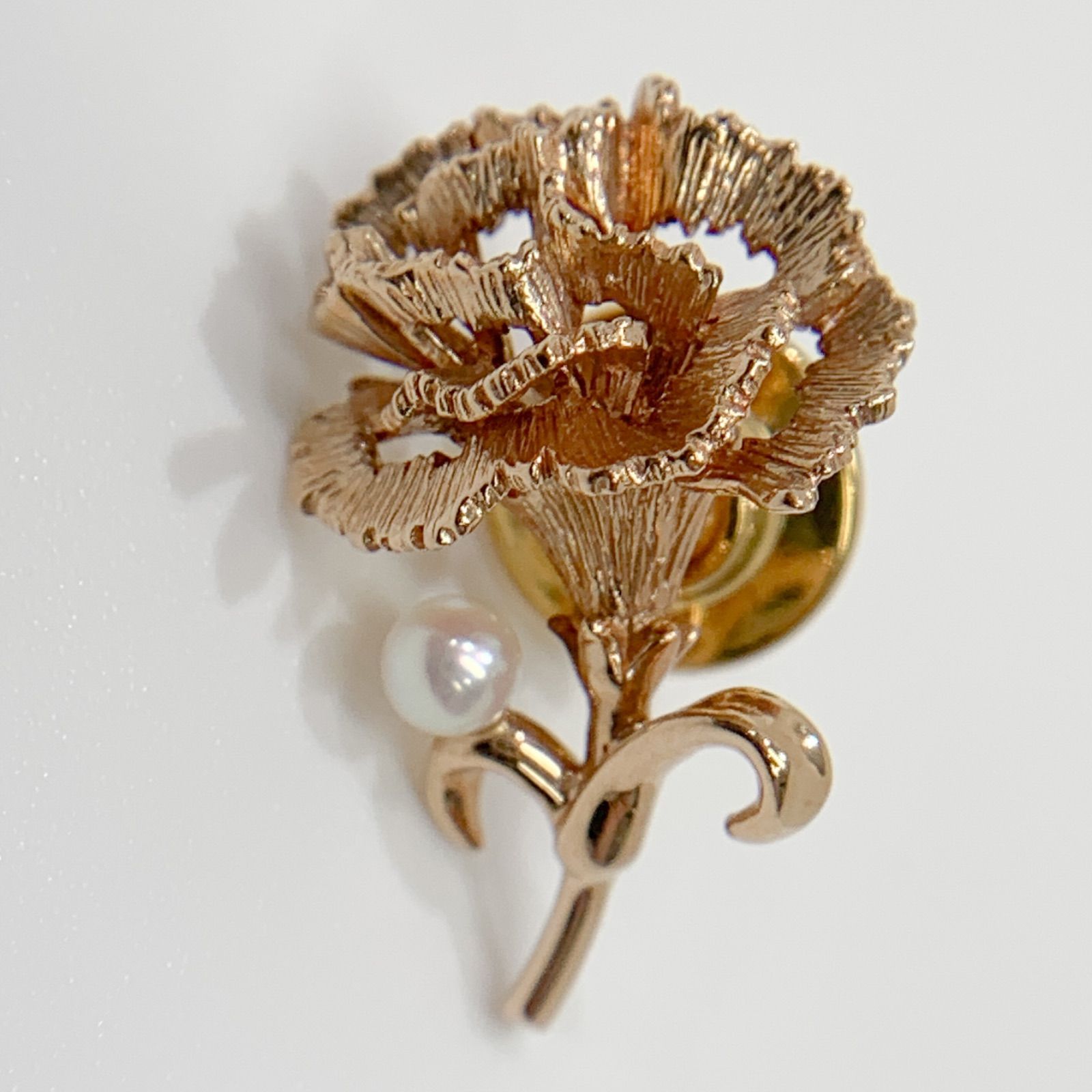 中古】ミキモト MIKIMOTO 御木本 お花 フラワー モチーフ パール ピン