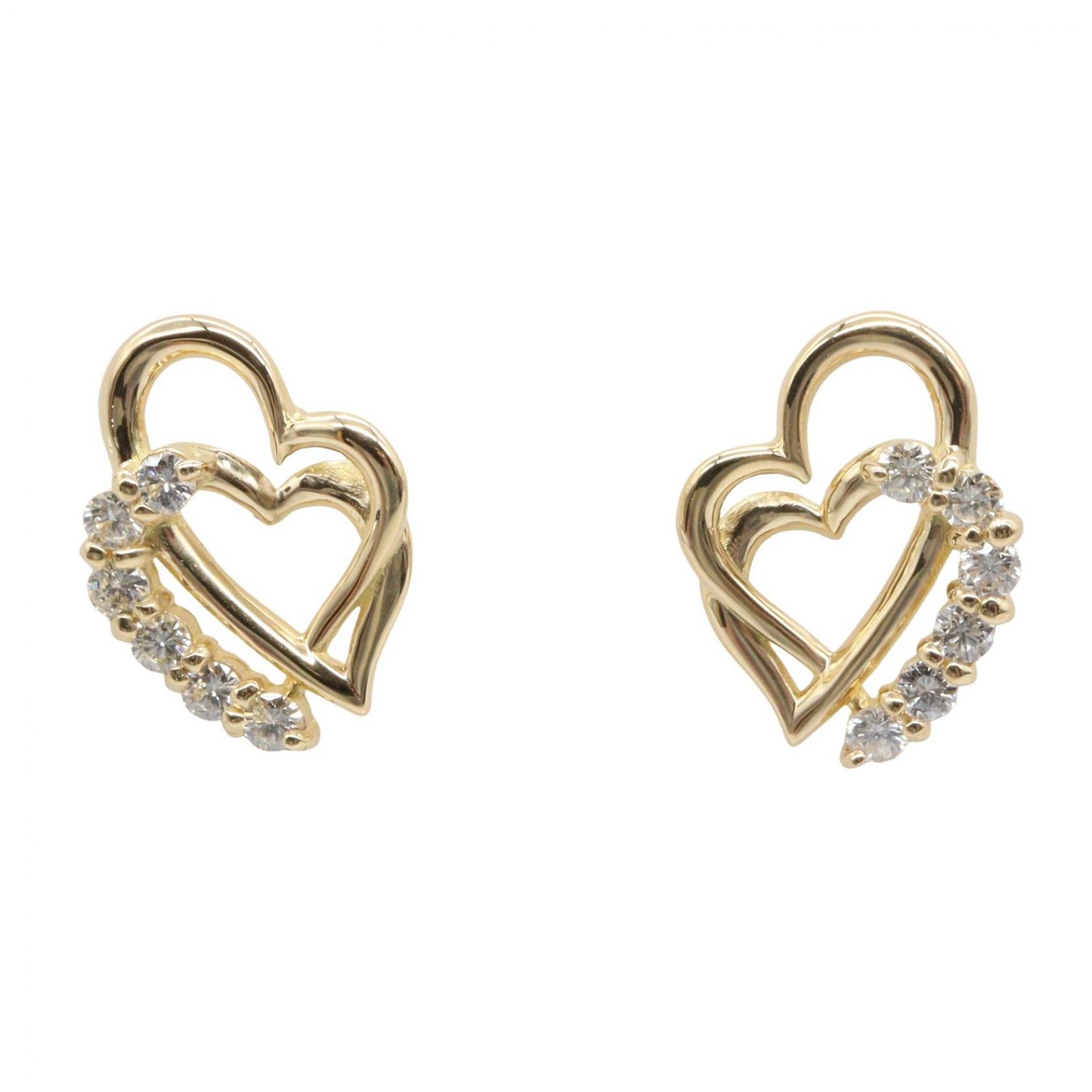 ジュエリー JEWELRY ピアス ダイヤ ピアス ﾀﾞｲﾔ 1.7g K18（イエローゴールド） ダイヤモンド ダイヤ ピアス レディース Used A