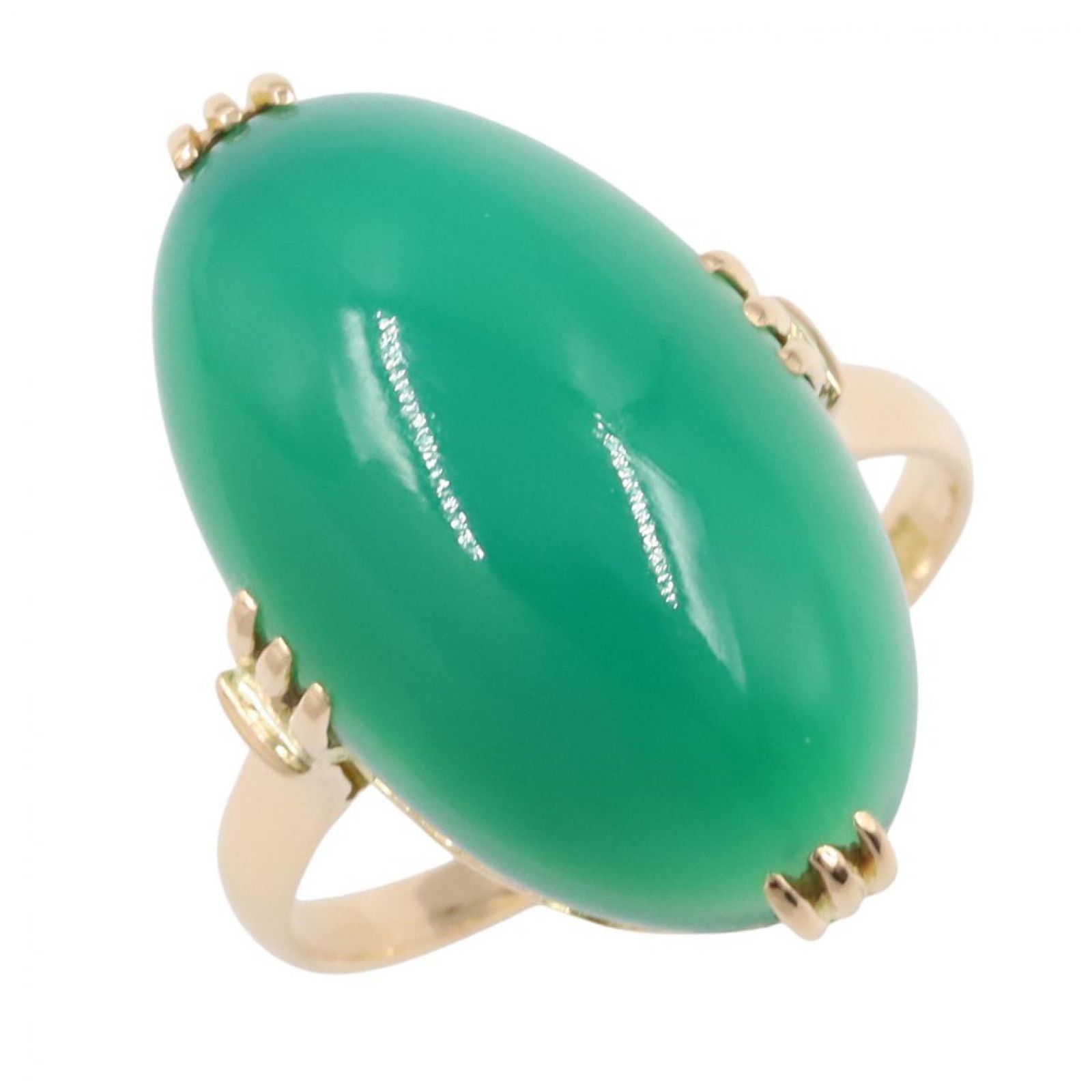 ジュエリー JEWELRY リング・指輪 ヒスイ リング ﾋｽｲ 4.8g #13.5 K18（イエローゴールド） リング レディース Used A