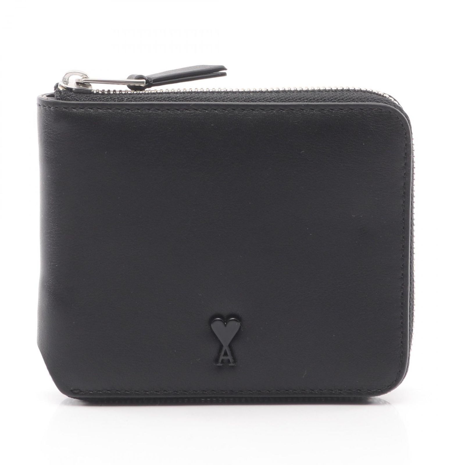 アミ AMI ラウンド財布 Ami De Coeur コンパクトウォレット USL704.AL0138001 ブラック レザー Ami De Coeur コンパクトウォレット レディース 新品