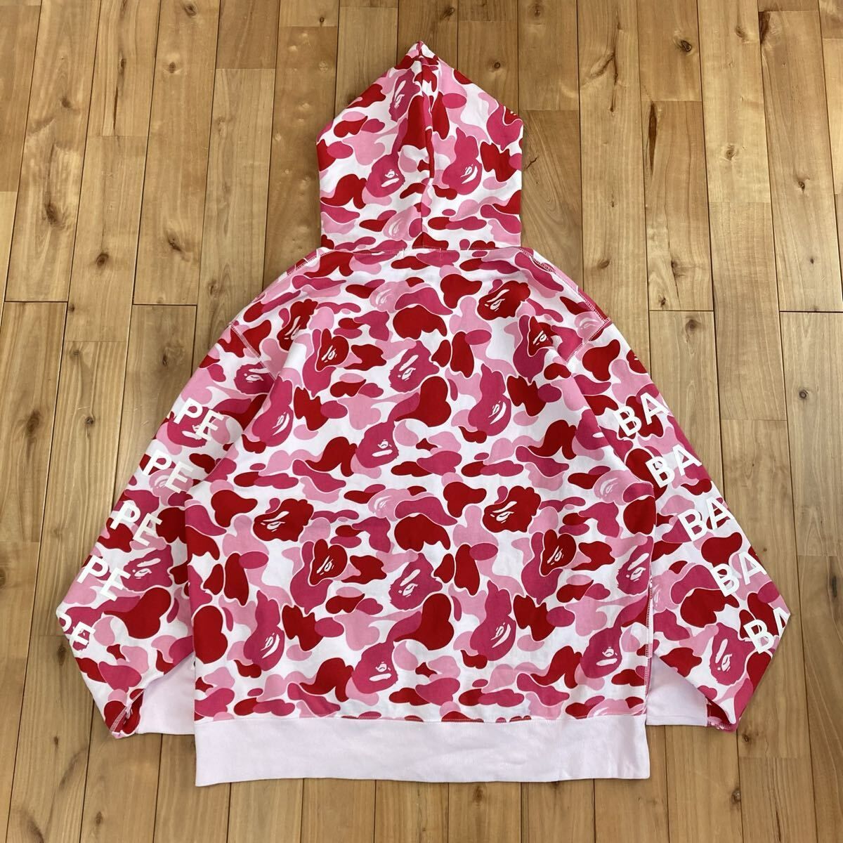 ☆XL☆ BAPE LOGO ABC CAMO PINK フルジップ パーカー a bathing ape