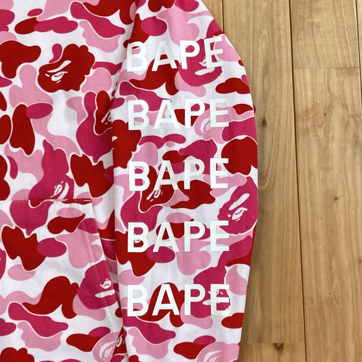 ☆XL☆ BAPE LOGO ABC CAMO PINK フルジップ パーカー a bathing ape