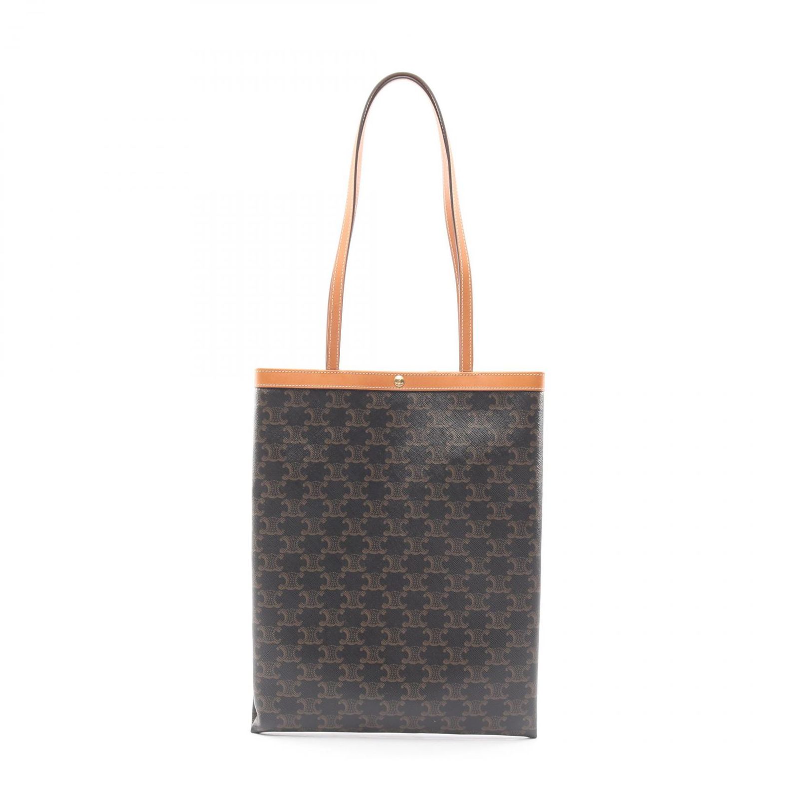 セリーヌ CELINE トートバッグ ミディアム フラットショッパー トリオンフ 123832O9003MI ハニー PVCコーティングキャンバス レザー ミディアム フラットショッパー