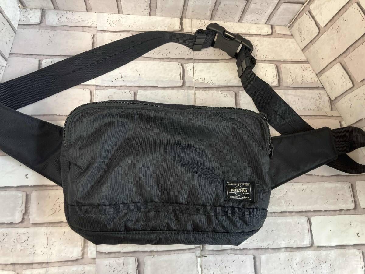 PORTER ポーター ボディバッグ ウエストバッグ ブラック