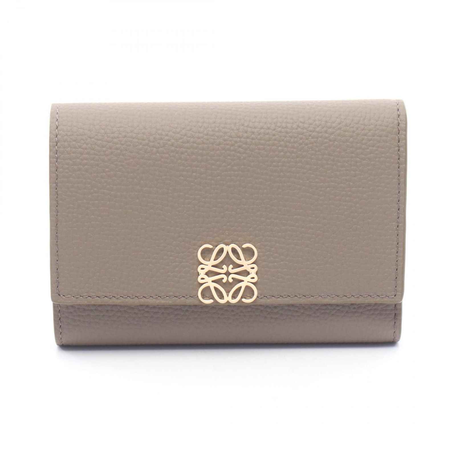 ロエベ LOEWE 三つ折り財布 アナグラム バーティカル ウォレット スモール C821S33X123170 トープ レザー アナグラム バーティカル ウォレット スモール レディース