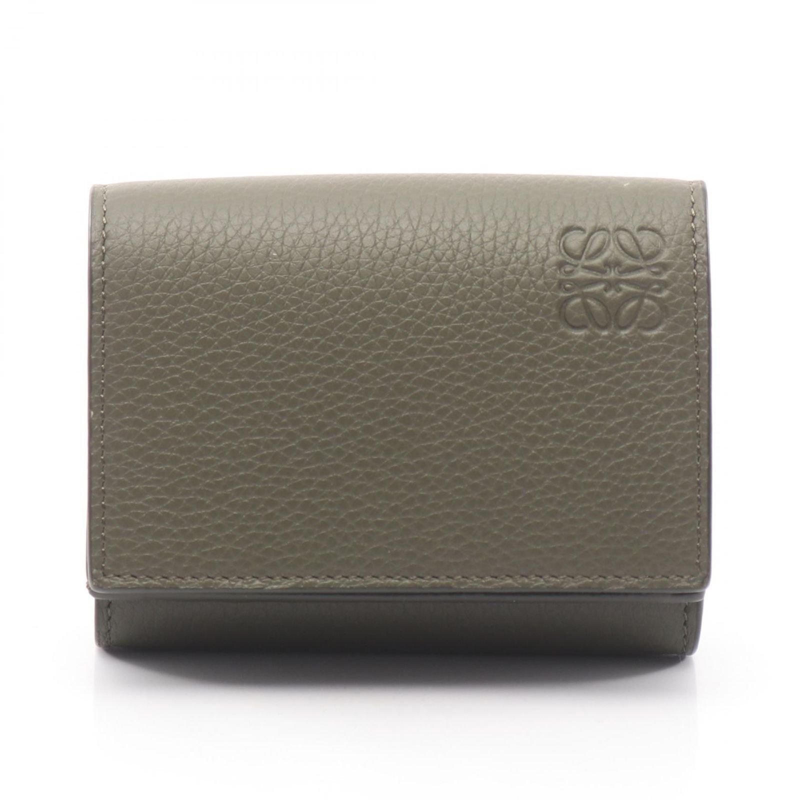 ロエベ LOEWE 三つ折り財布 トライフォールド ウォレット C660TR2X044160 カーキグリーン レザー トライフォールド ウォレット レディース 新品