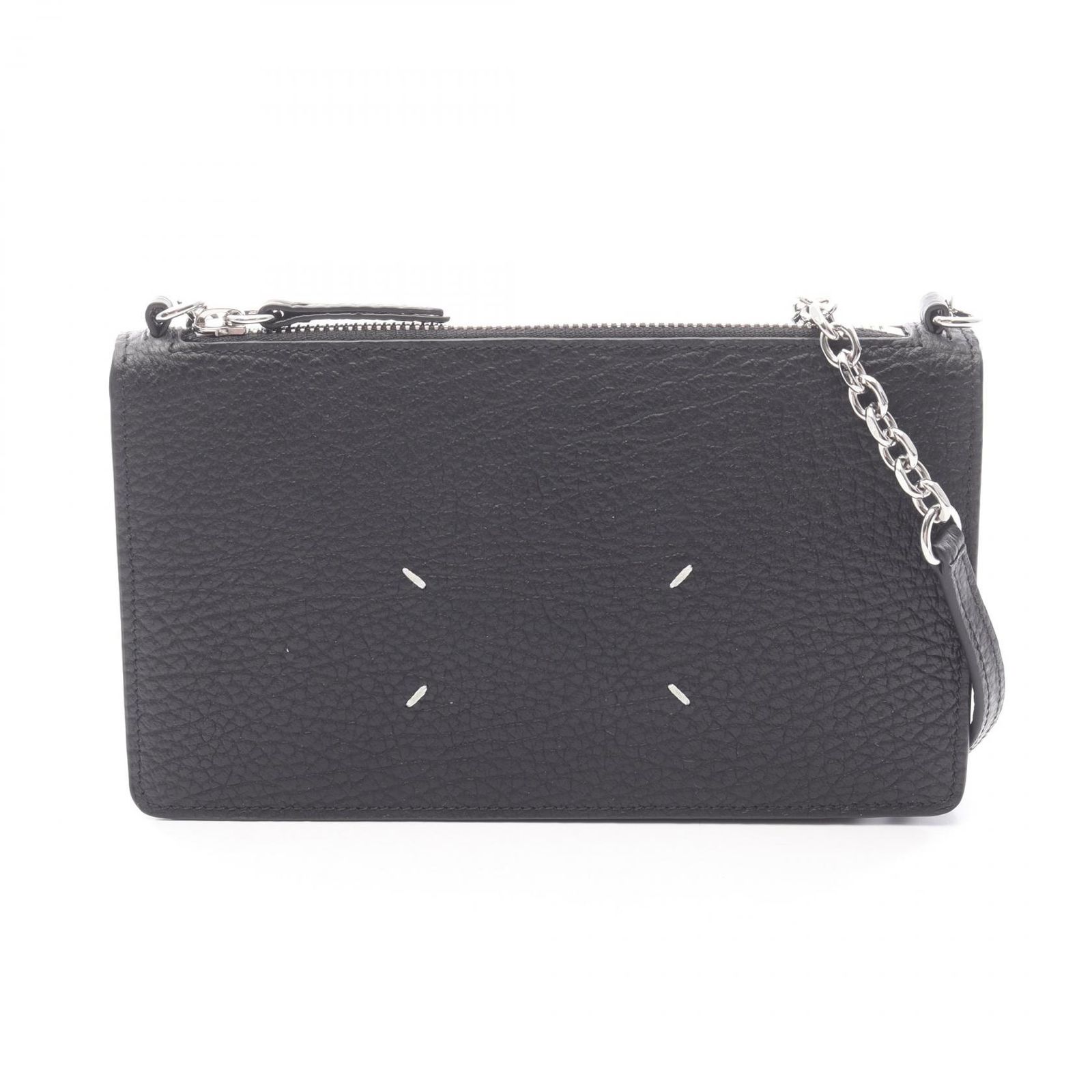 メゾン マルジェラ Maison Margiela ショルダーバッグ SA1VL0038P4455T8013 ブラック レザー ジップ チェーンウォレット レディース 新品