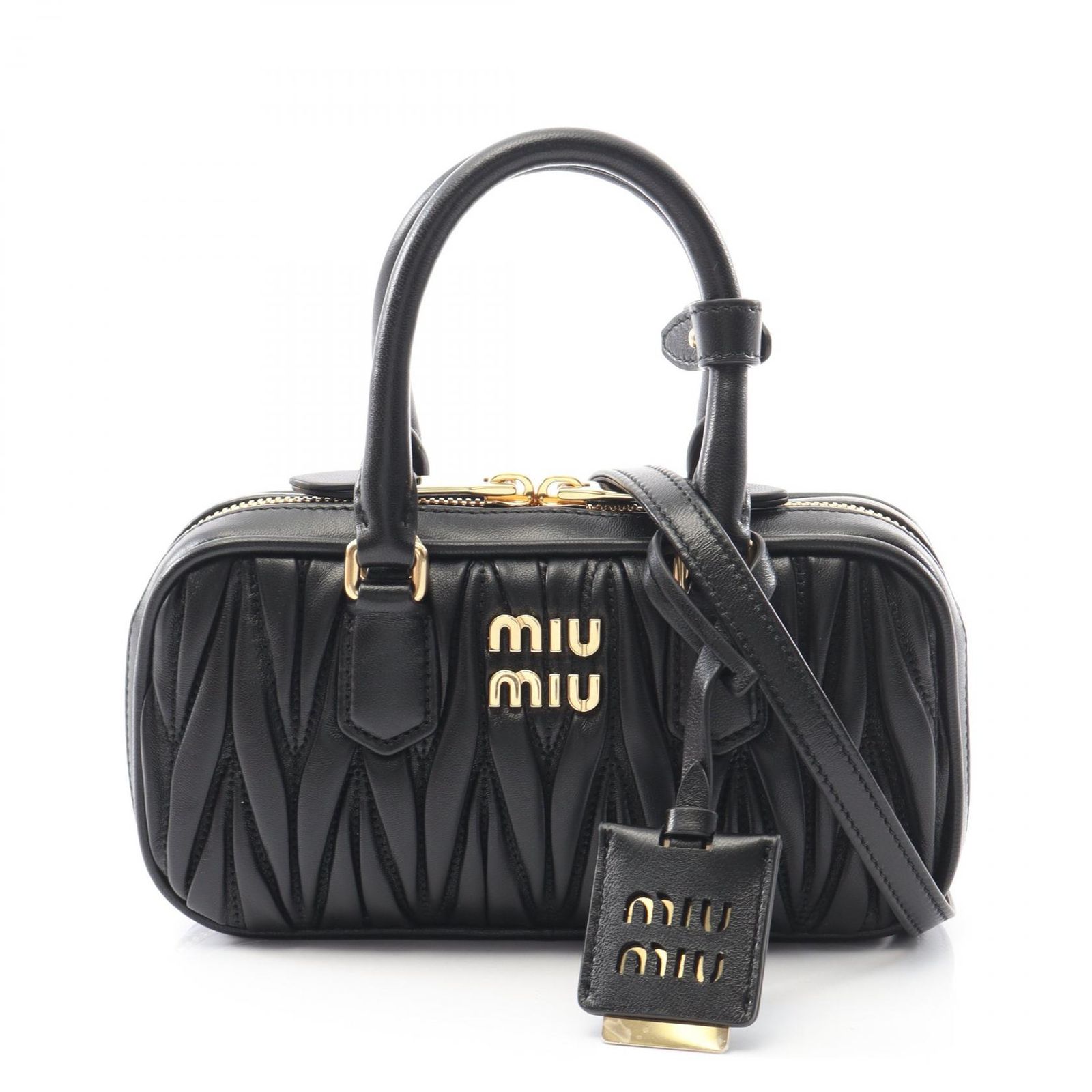 ミュウ ミュウ Miu Miu ハンドバッグ MATELASSE マテラッセ 2WAY 5BP088AN88F0002 ブラック レザー マテラッセ アルカディ ミニ レディース 新品
