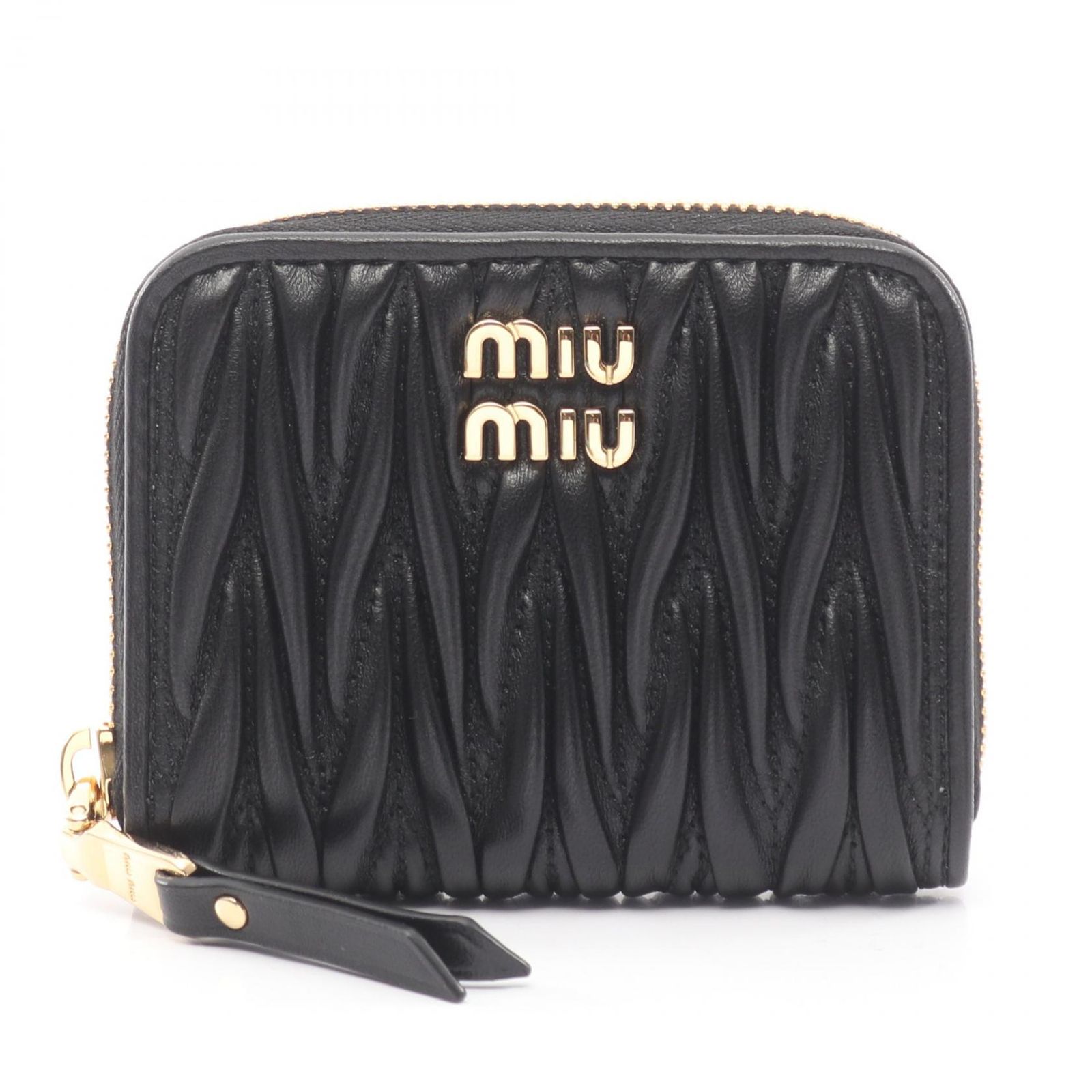 ミュウ ミュウ Miu Miu コインケース MATELASSE'MIU マテラッセ 5MM268AFPPF0002 ブラック レザー マテラッセ コインケース レディース 新品