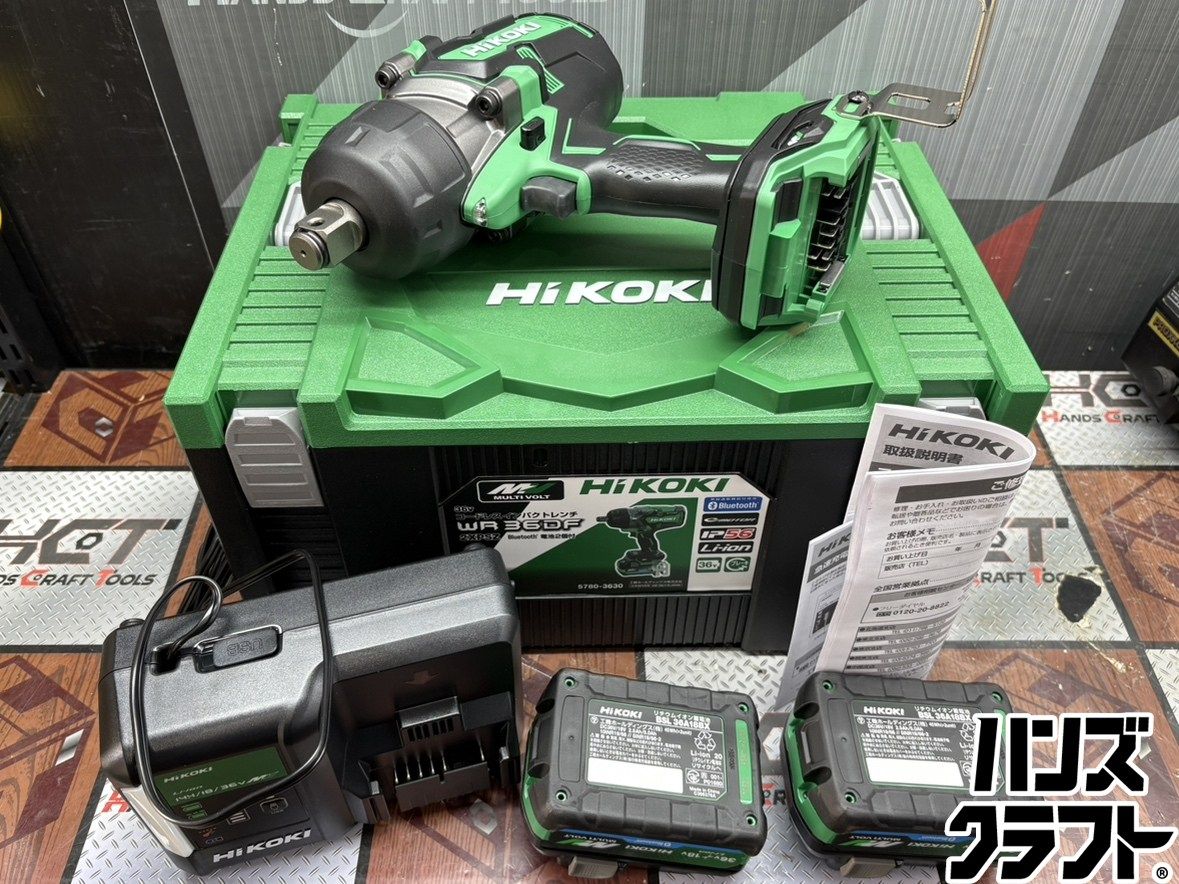 〇【送料無料】【中古】ハイコーキ HiKOKI WR36DF2XPSZ コードレスインパクトレンチ バッテリ×2・充電器付き【ハンズクラフト佐賀】